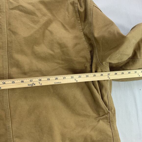 CARHARTT Mens 2XL Brown Sherpa Lined Sandstone Chore Coat Jacket C61 CML - Picture 14 of 14